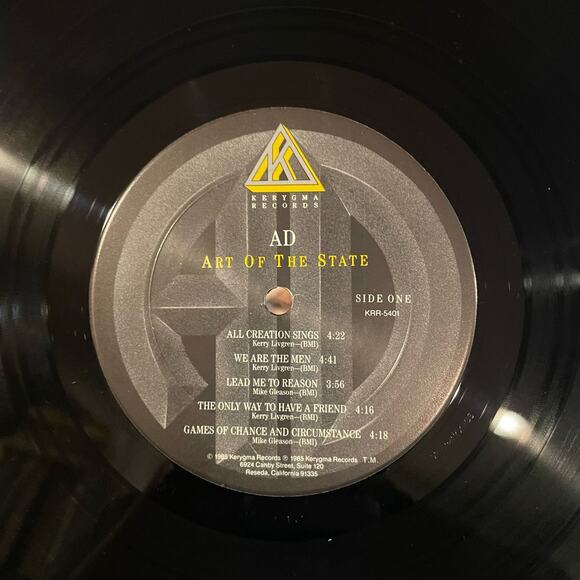 AD - Art Of The State LP vintage vinyl record christian rock - Picture 3 of 4